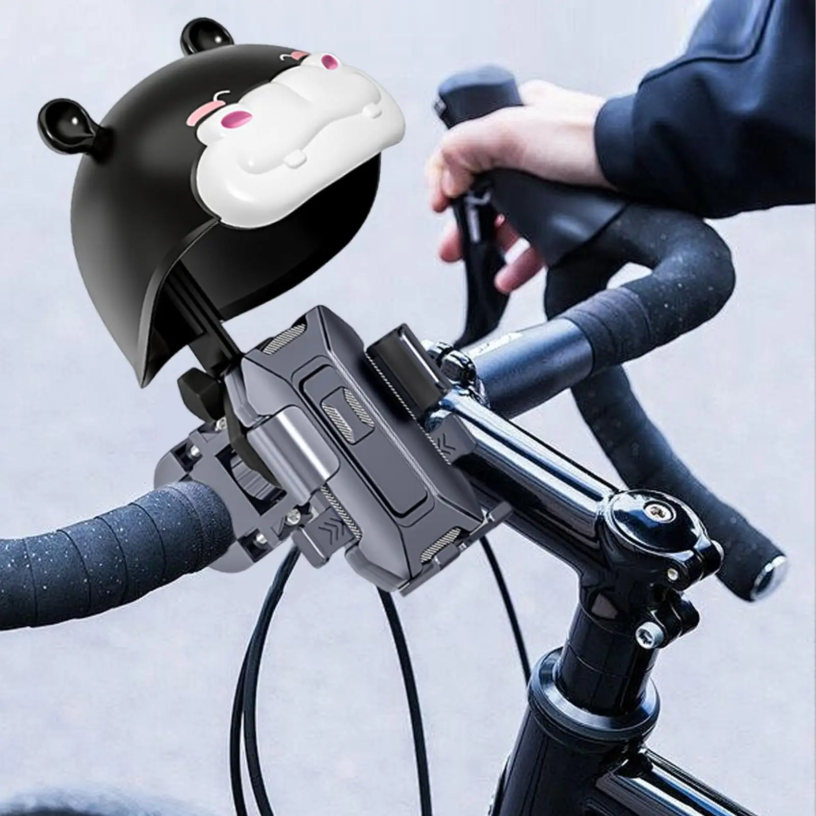 

Motorcycle Phone Holder 360 Degree Rotation with Helmet Rainproof Handlebar Motor Phone Mount for Bike Motorbike Mountain Road