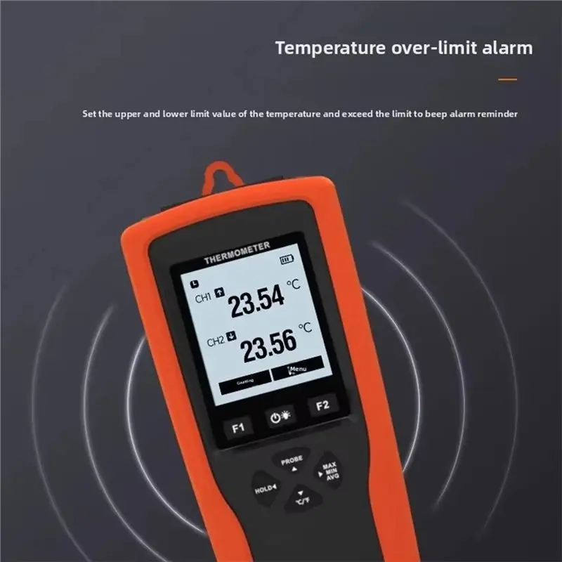 ABLN-YET-620 Misuratore di temperatura termocoppia YET-620 Termometro digitale LCD Indicatore di temperatura a doppio canale con sonda di tipo K