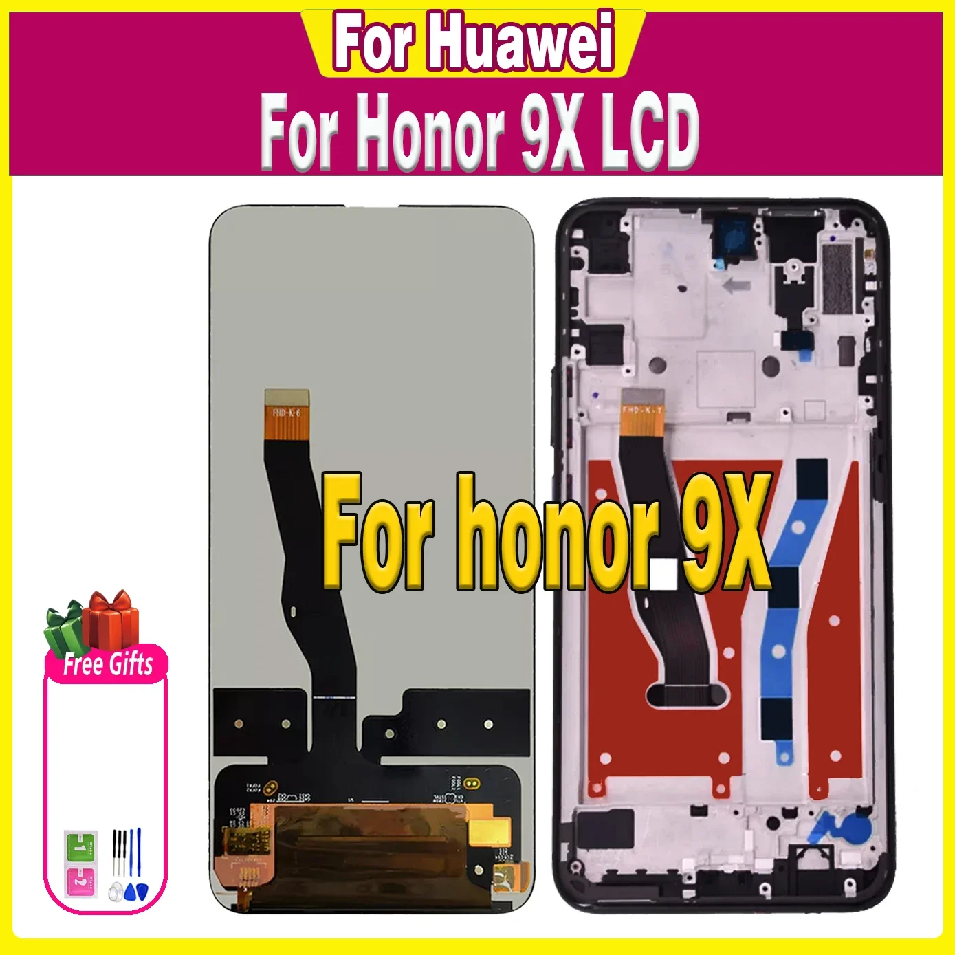 

100% Tested 6.59'' Original For Honor 9X 9 X premium global edition STK-LX1 STK-L22 LCD Touch Screen Display Digitizer Assembly