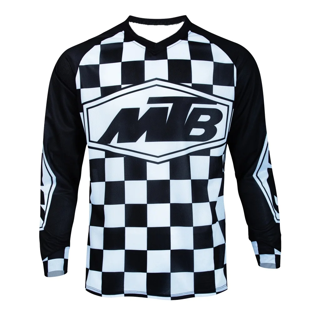 Outdoor Cycling Long-Sleeve Top MTB Print Breathable Mesh Mountain Bike Jersey Unisex Riding Gear view 3