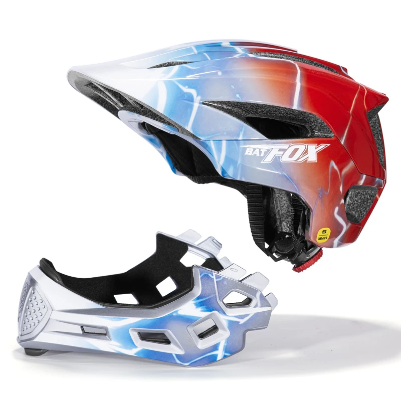 

BATFOX Kids Full Face Bike Helmet CPSC/EN1078 Certified Outdoor Sports Safety Children Cycling Skateboard Balance Bicycle helmet