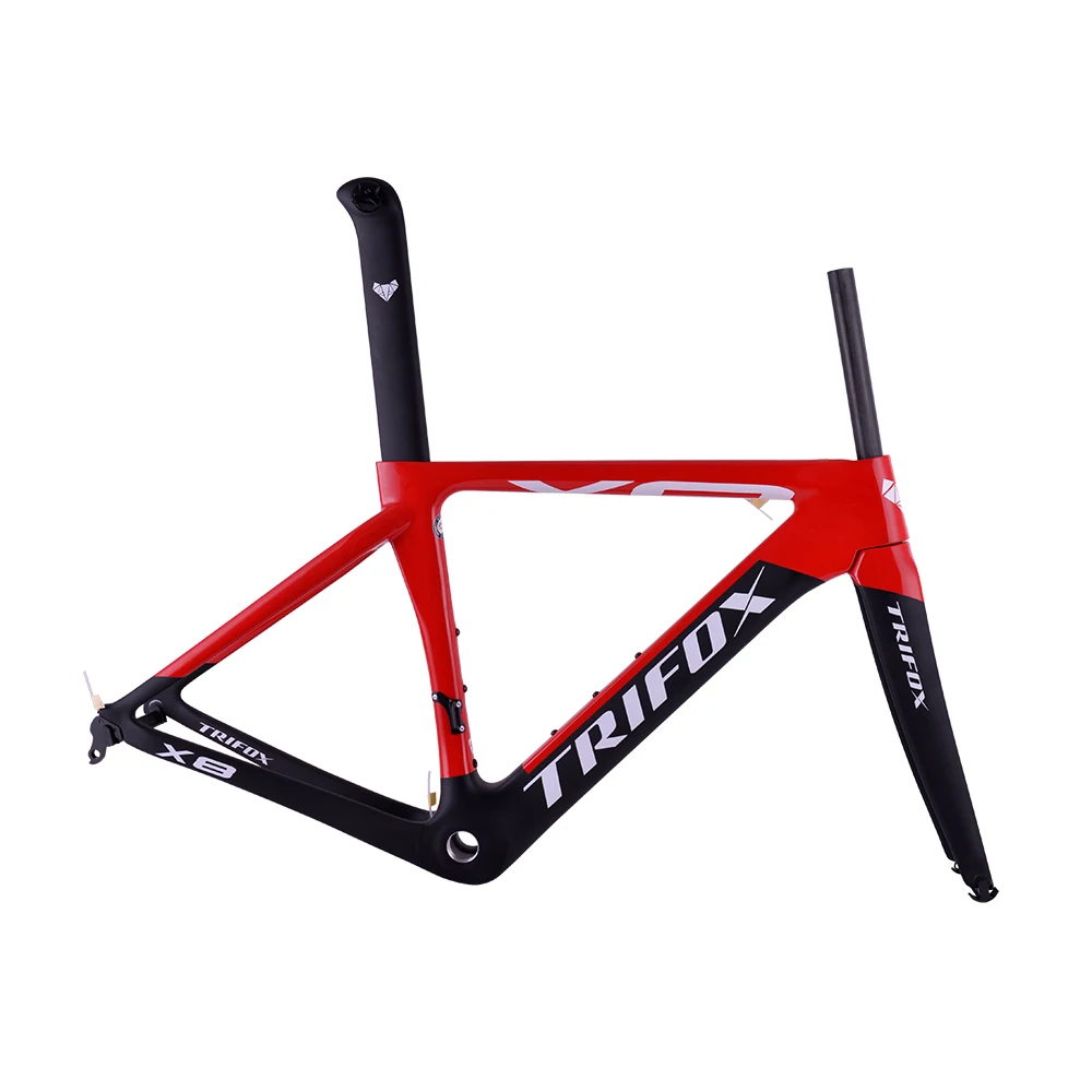 

TRIFOX Carbon Road Frame Disc Brake&Quick Release brake 700*25C DI2 Aero Racing Bicycle Frameset