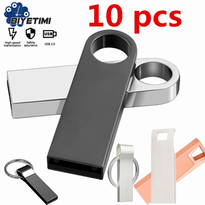 

10PCS USB Flash Drive 128gb 64gb High Speed Hanging Buckle Mini Year-end clearance price Pen drive for Memory Stick Pendrive