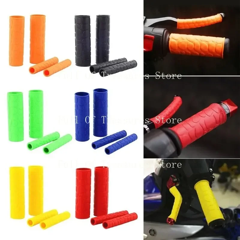 

1 Set Motorcycle Handle Bar Sleeves Rubber Handlebar Protection Cover Anti Slip Hand Grips Cover Modification Accessories