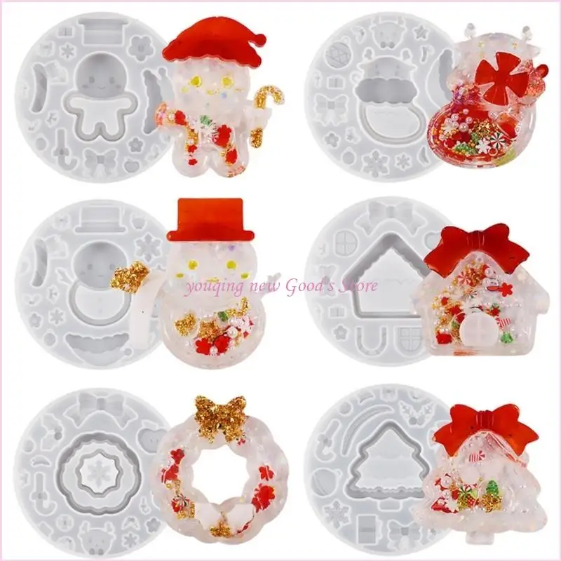 

57QA Christmas Pendant Mold Silicone Material Silicone DIY Craft Mold for DIY Project