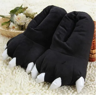 2024 Winter Soft Kigurumi Slippers Women Men funny Shoes Animal Christmas Dinosaur Claw Plush Home Shoes