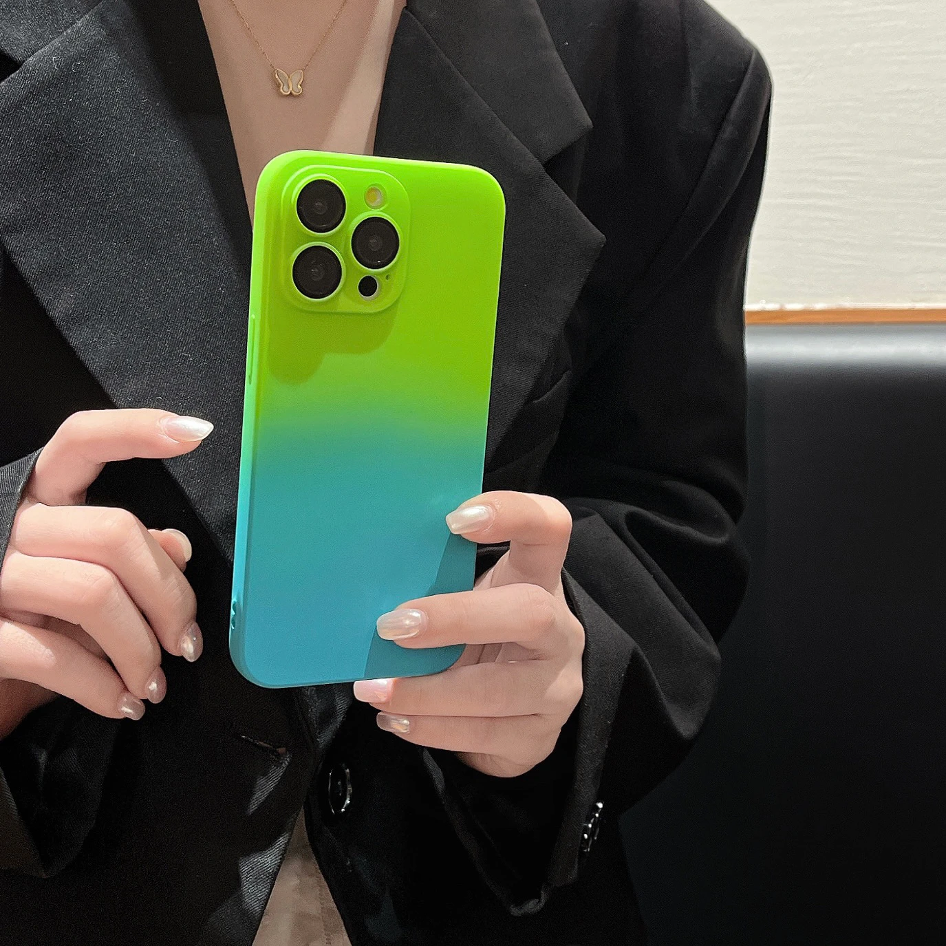 Luxury Gradient TPU Silicon Funda Case For iPhone 16 15 Pro Max Cases 14 11 12 13 Fundas Para Soft Back Cover