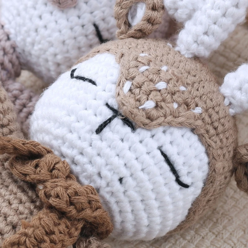 Handmade Crochet Bunny Boneca para o bebê recém-nascido, Boneca De Algodão Recheado, Brinquedo De Pelúcia Animal De Malha, Dormir Acompanhar, Decoração do quarto, Kawaii