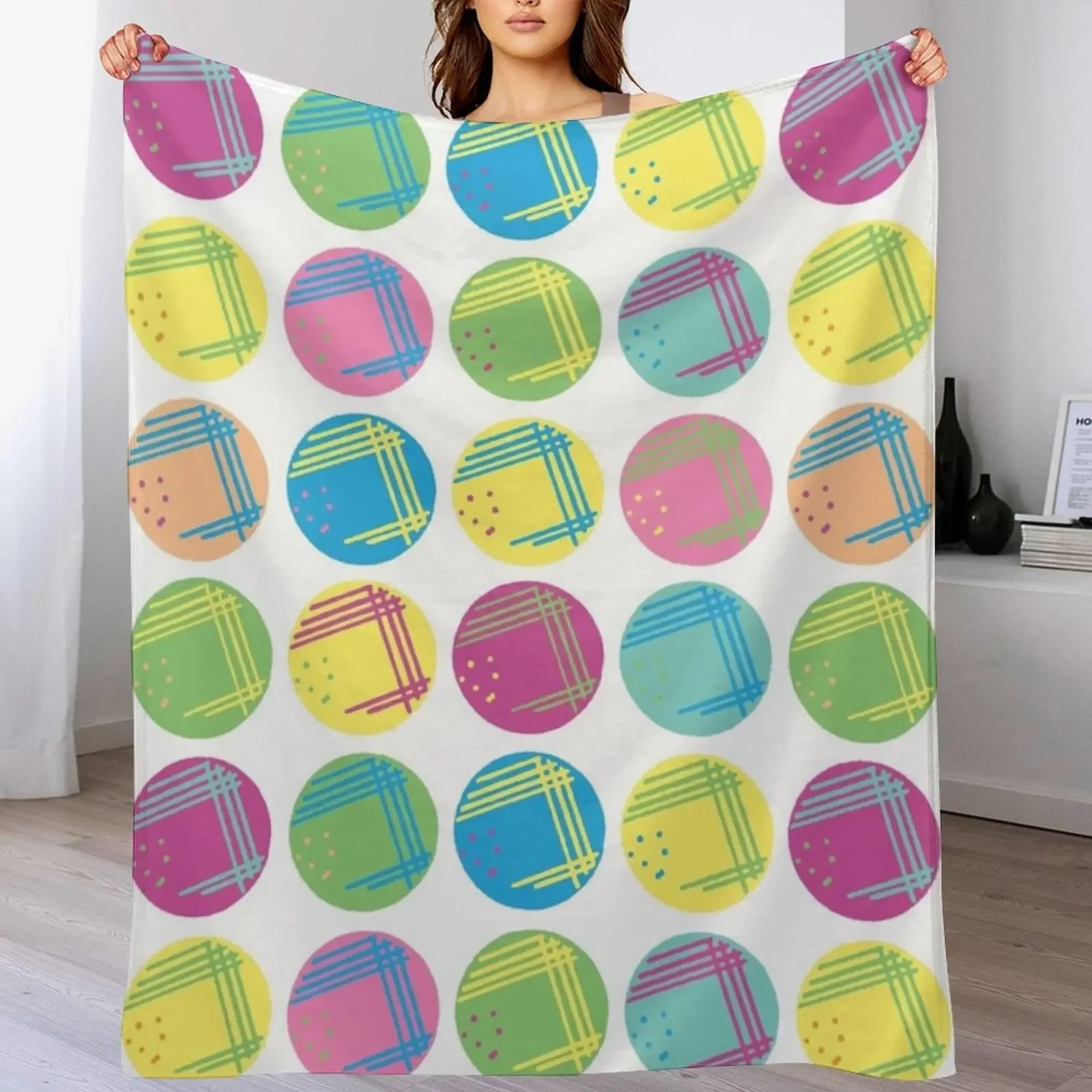 Microbiology Streak Plate Pattern Throw Blanket