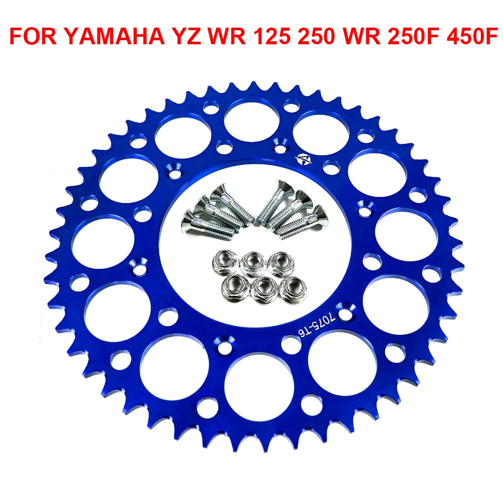 YZ WR 125 250 Motorcycle Rear Sprocket Gear FOR YAMAHA WR250 WR250F WR400F WR426F WR650F YZ 125 250 250F 400F 426F 450F