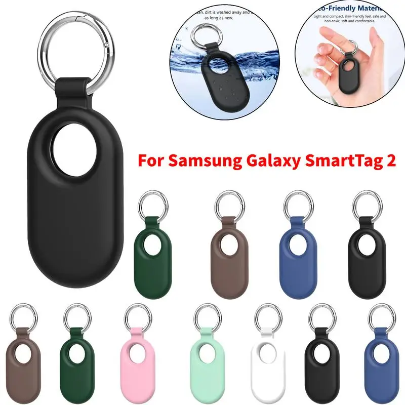 Silicone Cover For Samsung Galax Smart Tag 2 Protection Waterproof Locator Tracke Case Keychain Anti-lost Smart Ring Cover