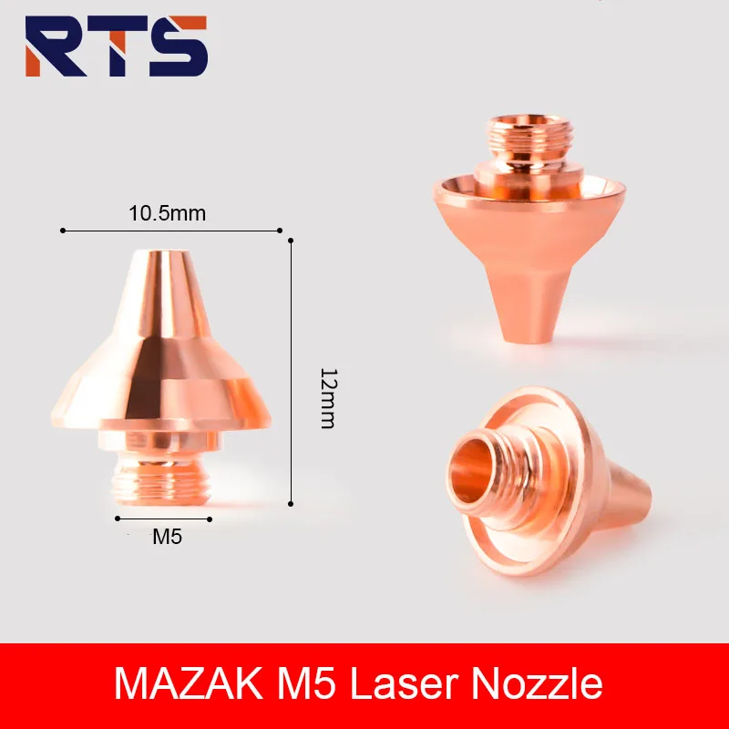 RTS Laser Cutting Nozzle MAZAK M5 Single Layer For Fiber Laser Head Nozzle Cutting Welding Machine 3D Laser Tube Spare Pa