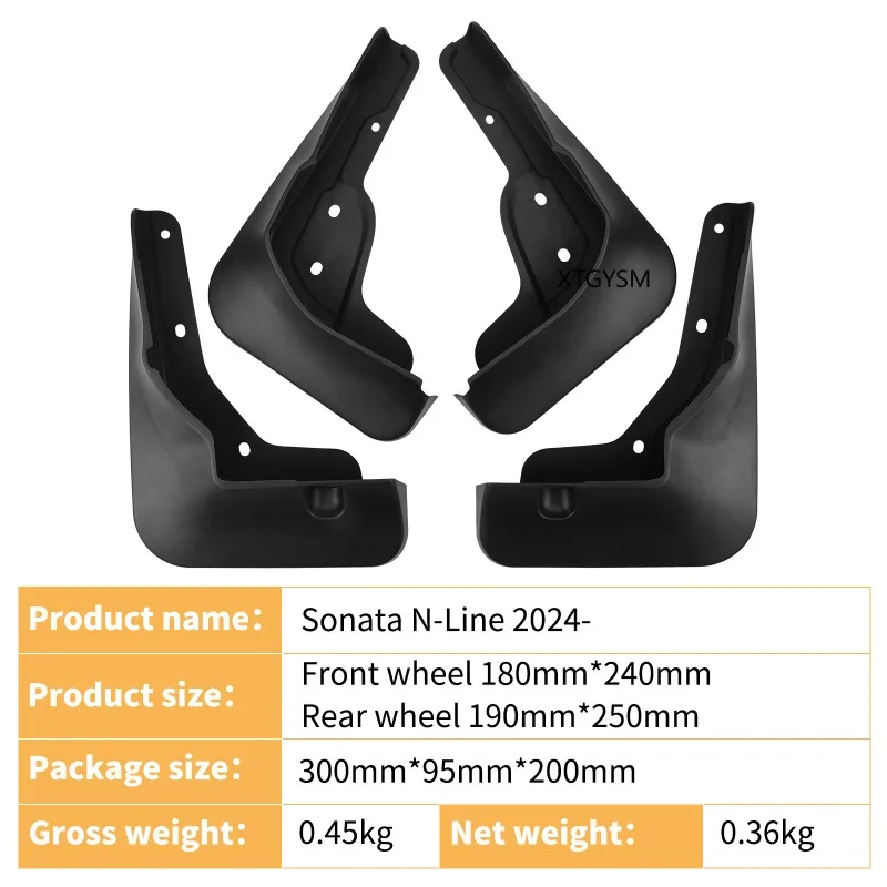 Car Mudguard For Hyundai Sonata N Line DN8 2024 2025 2026 MudFlaps Wheel Fender Guards Dustproof Splash Mudguards Accessories