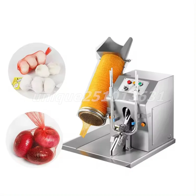 

Garlic Ginger Fruit Orange Grape Net Bag Packing Machine Electric Tying Machine Fruit Vegetable Net Bag Sealing Maker