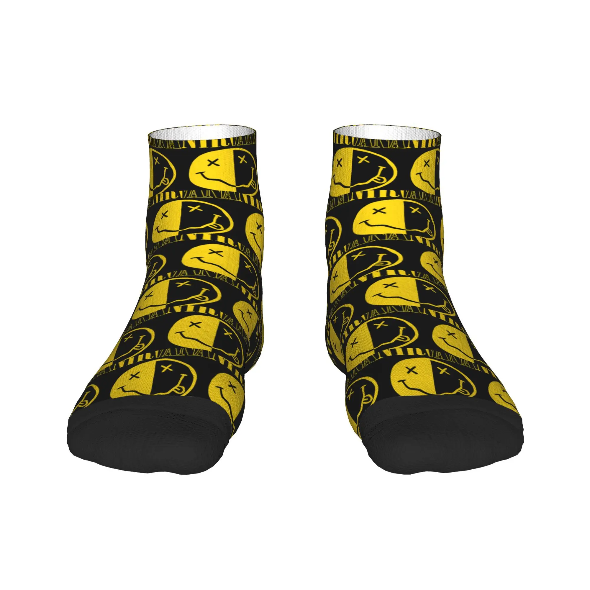 

Nirvanas One Sided Smile Classic Socks Harajuku Sweat Absorbing Stockings All Season Socks Accessories for Unisex