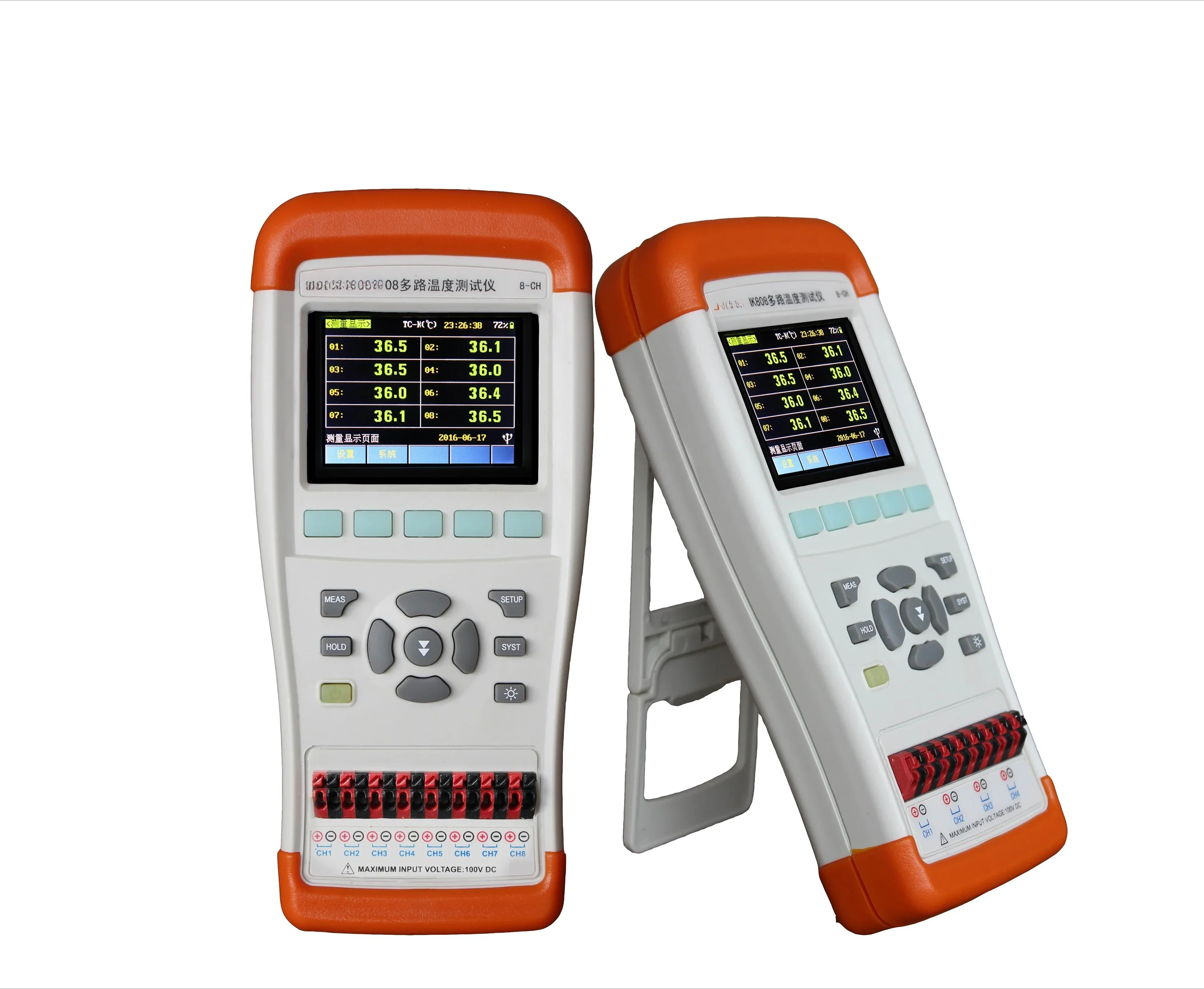 Handheld Multi-Channel Thermometer Temperature Measurement Device Laboratory