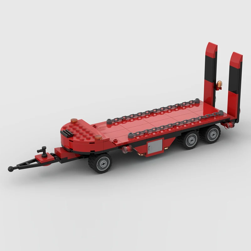 City Car Model MOC Building Bricks Classic Transport Low Loader Modular Technology Children Holiday Gifts Assemble Toys Suit