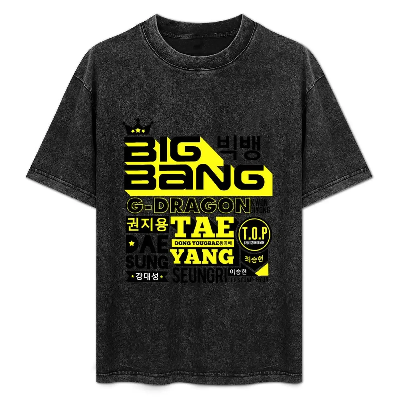 

BIG BANG Font Collage T-Shirt kawaii clothes Aesthetic clothing sports fans anime tshirt men clothing