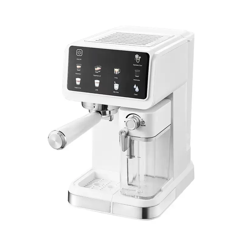 Cafetera con pantalla táctil de 220V para el hogar, cafetera Espresso de 20bar con Espumador de leche, cafetera automática con ahorro de energía