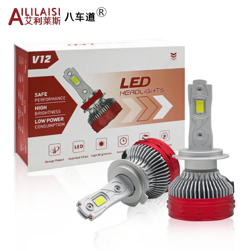 Aililaiisi V12 Led Bulbs for Cars 140w High Power Universal H1 H4 H7 H9 H11 9012 9006 Motorcycle Auto Headlight Projector Bulb