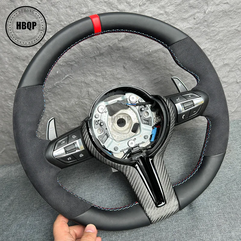 Half Alcantara Leather M Sport Steering Wheel for BMW F10 F01 F80 F82 F87 F90 M3 M5 F06 F11 F20 F21 F22 F30 F31 F32 F34 F36