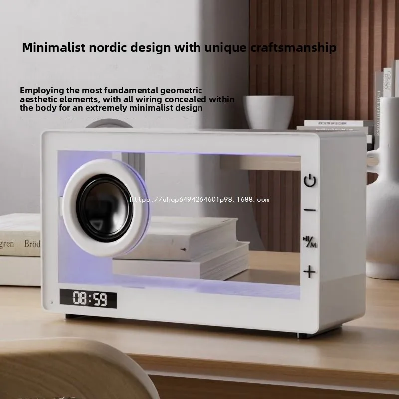 Transparent Visual Suspension Audio Bluetooth Computer Small Outdoor Home Overweight Subwoofer Speaker Desktop Ornament