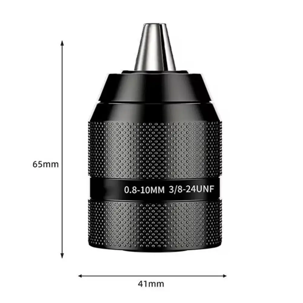 Imagem -05 - Broca de Mandril de Metal de Bloqueio de Aço de Alta Velocidade Adaptador de Chave de Chave de Fenda Auto-apertar Preto 10 mm 13 mm Novo