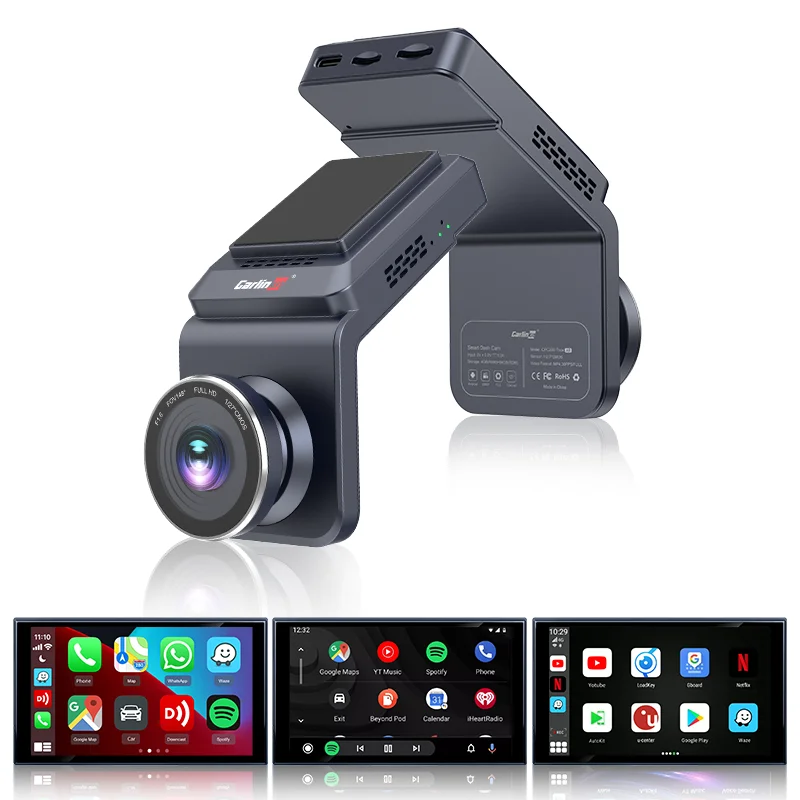 Carlinkit Dash Cam Per Auto 4K Dvr 4 Channel Box Carplay Mirror Drive Recorder Ai Smart Android 12