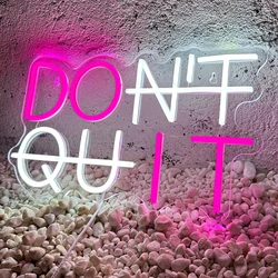 Don't Quit Neon Sign DO IT LED Neon Lights LED Neon Lights Office Room Gym Room Man Cave Office Room Home Party Wall Decor Lamp