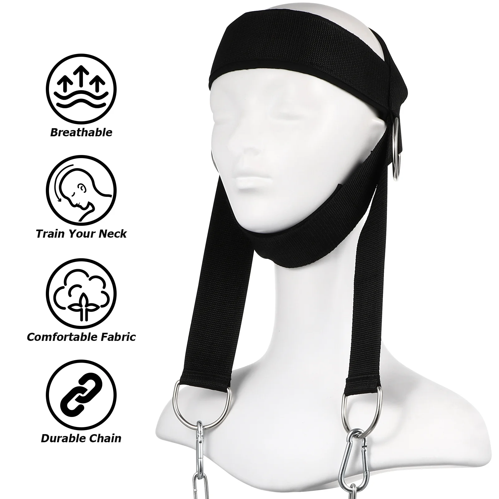 

Training Neck Cap with Adjustable Headband for Shoulder Weight Exercises Fitness Equipment Neck Exercise Harness