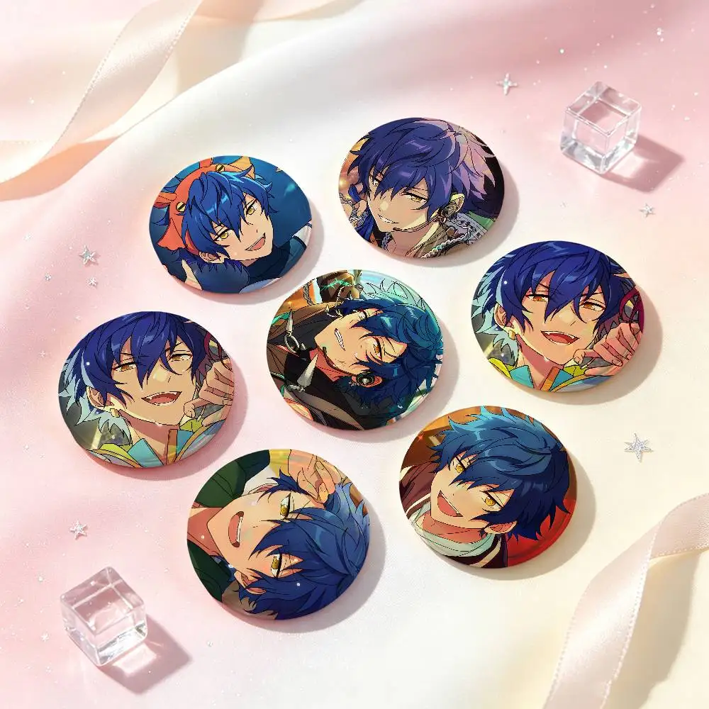 Jun Sazanami Anime Figure Badges Button Round Creative Pin Brooch Badge Bag Decor Accessories Fans Collect Friends Gifts