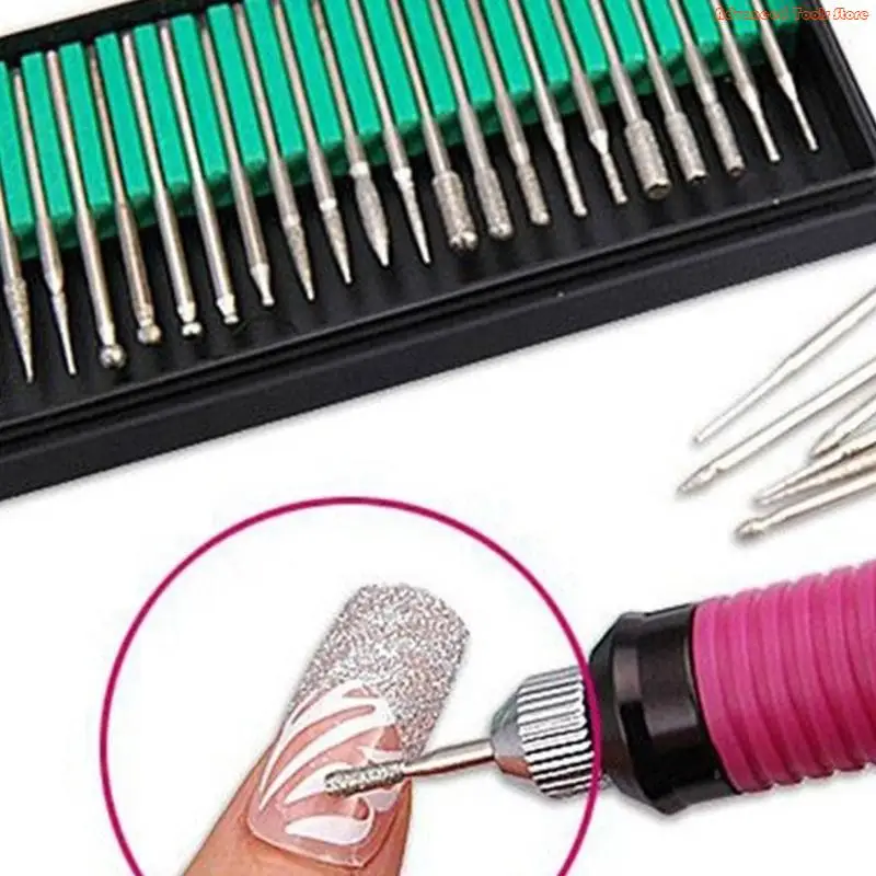 30Pcs  Drill Bits Set Professional Carving Tool for Gemstones Marble Rotary Grinding Applications W91B