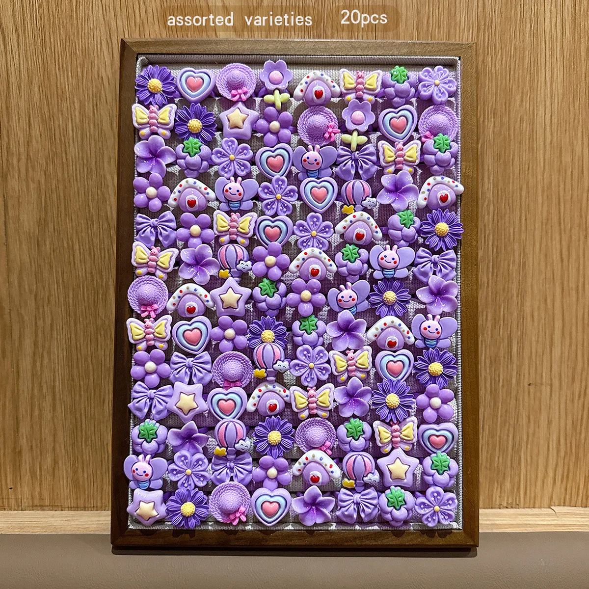 20 cute and fashionable purple style random cartoon style open-end rings suitable for daily wear and use