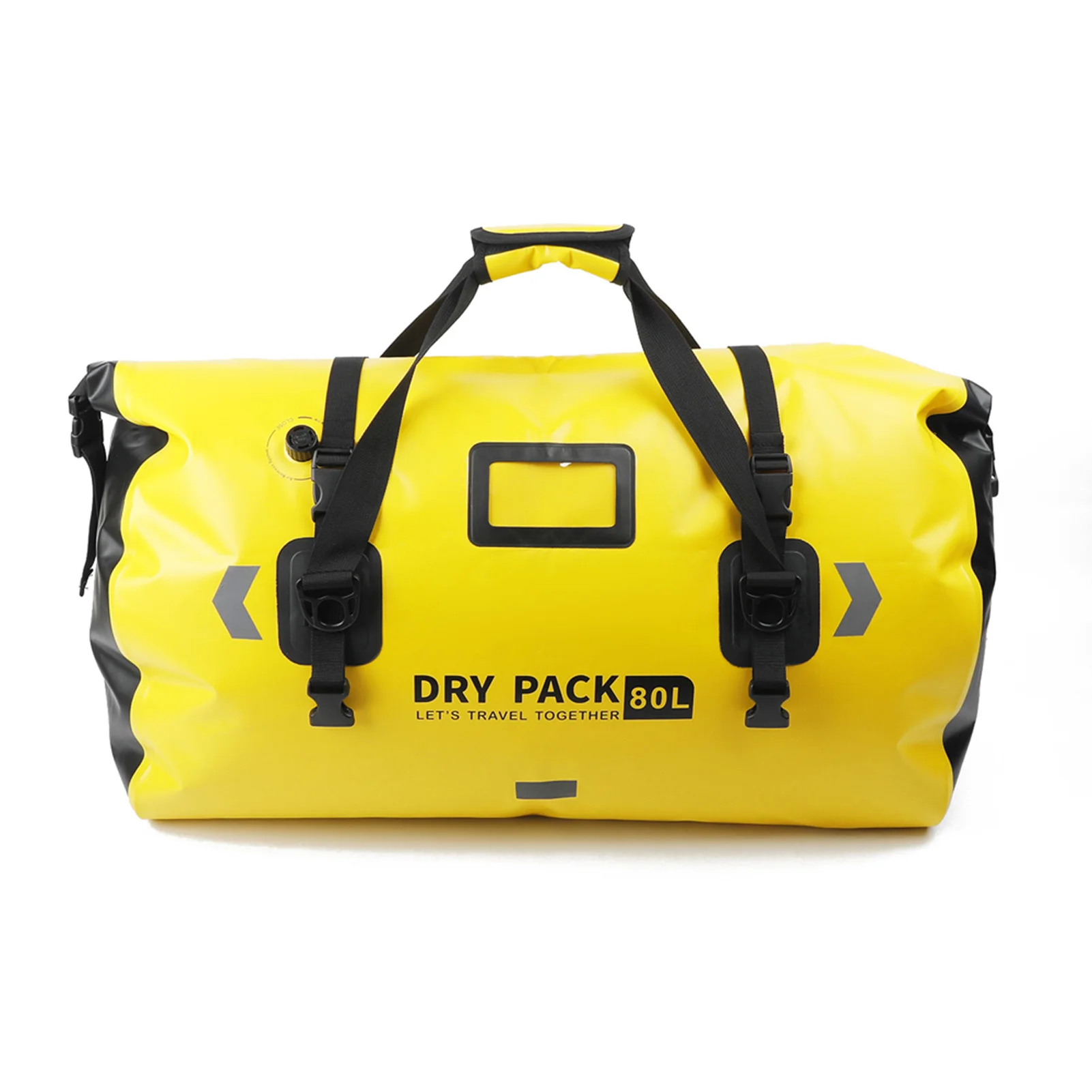 80L Motorcycle Dry Bag Tail Luggage Bag PVC Waterproof Duffel Bag for Motorcycling Camping Boating Fishing Kayaking