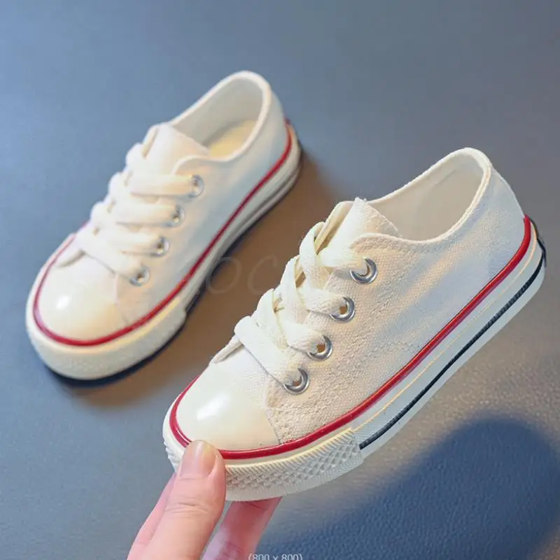 Spring Men and Women Children\'s Canvas Shoes Student Little White Shoes Classic Children Korean Edition Parent Child Board Shoes