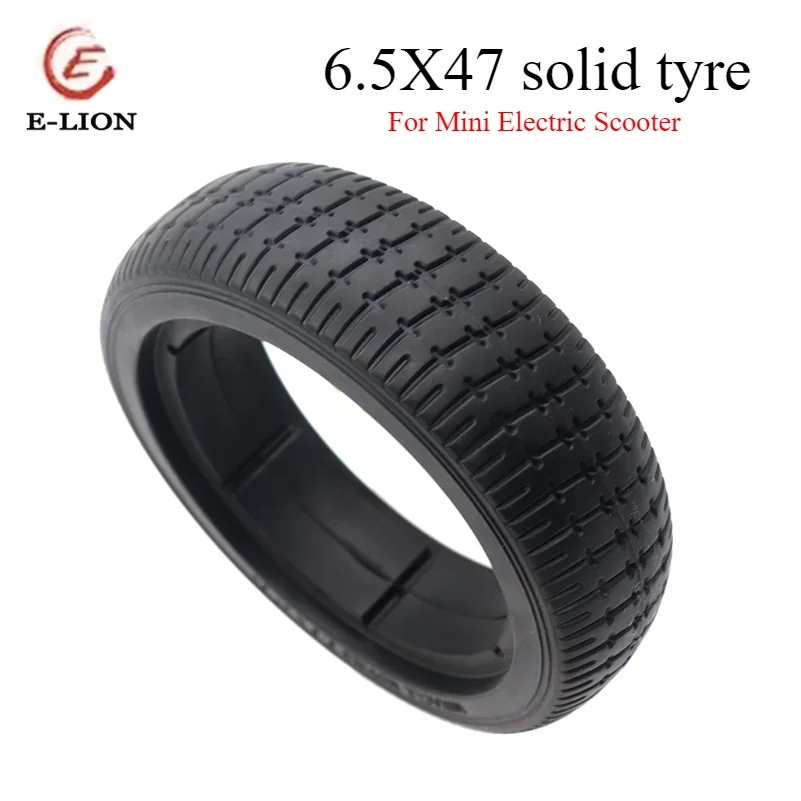 

6,5-дюймовая твердая шина 6,5x47 с пластиковым ободом для мини-электрического скутера 165x45/47, аксессуары для замены шин