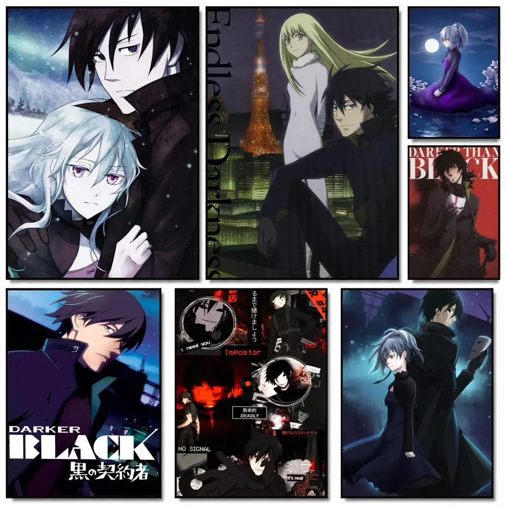 anime D-Darker than Black-K Painting Calligraphy Artwork for Home Bedroom Office Wall Decoration Gift
