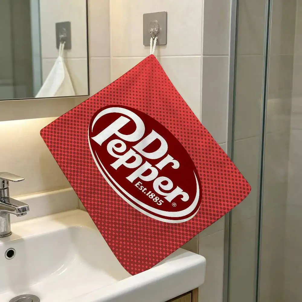 Dr P3pp3r Retro Soda Est 1885 Polyester Cotton Daily Towel Hanging Kitchen Hand Wiping Cloth Durable for Whole House Use