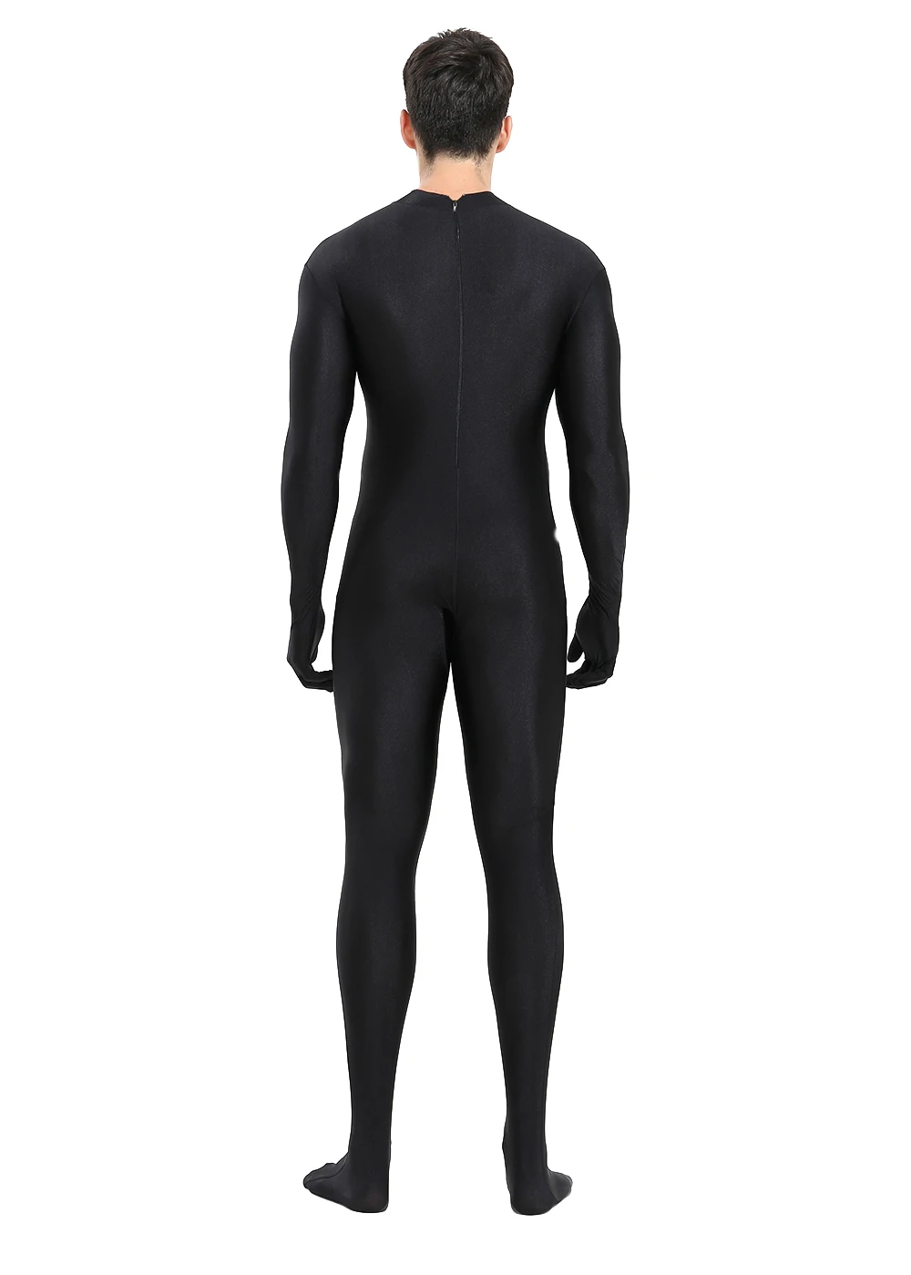 Speerise Black Adult Full Body Spandex Bodysuit Unitard for Men Costume Zentai Suit Without Hood Tight Jumpsuit Unisex Bodysuit