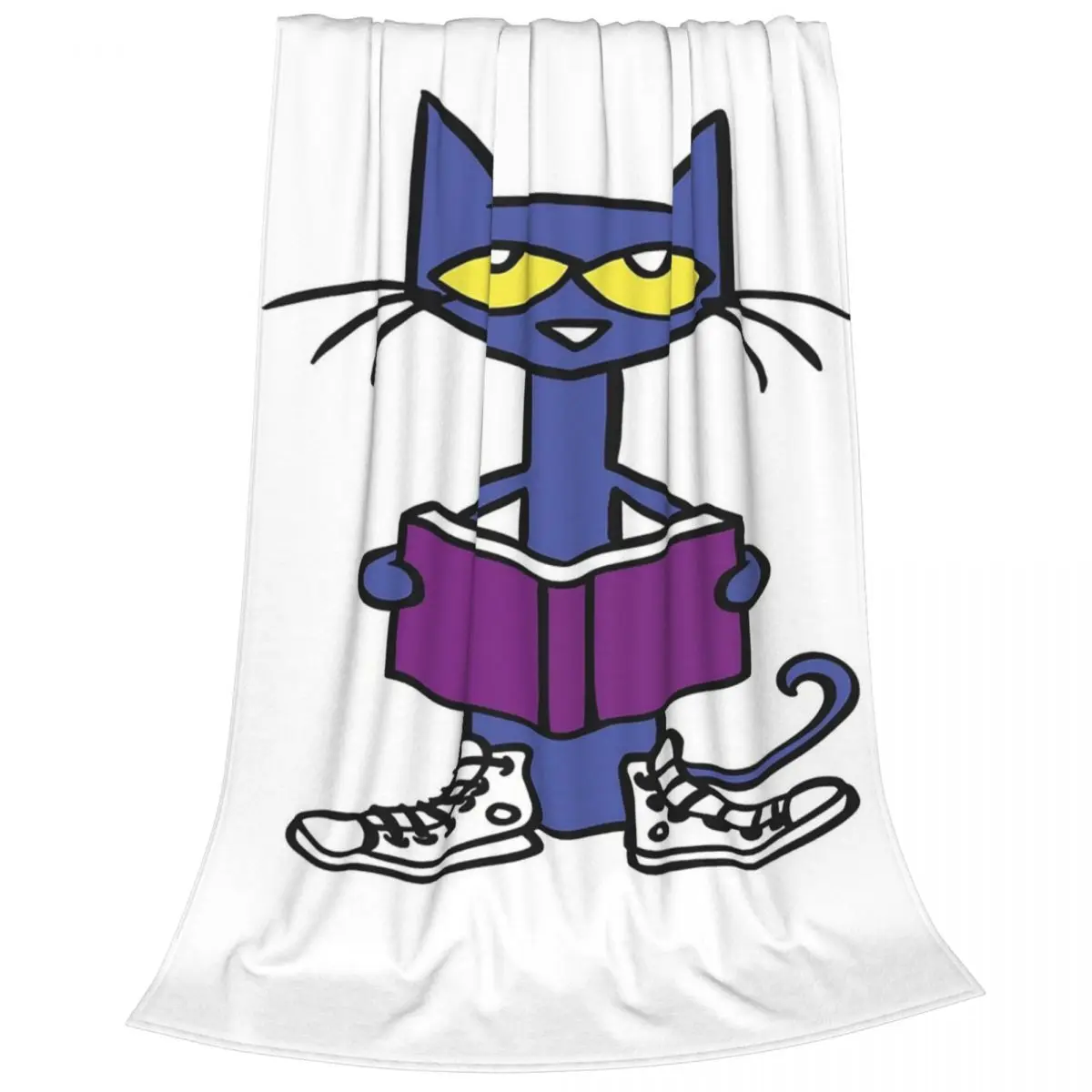 Pete The Cat I Love My White Shoes Blankets Flannel Super Soft Sofa Throw Blankets For Couch Bedding Throws Bedspread Quilt