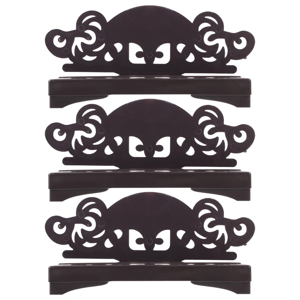 

3Pcs Folding Fan Stand Plastic Fan Display Holder Traditional Style Table Decor Fans Stand Fans Organizer