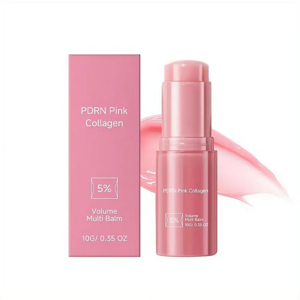 Pink Collagen Multi Balm Stick Deep Hydration Moisturizing Wrinkle Bounce Lifting Anti-Wrinkle Facial Cream Korean Beauty Care