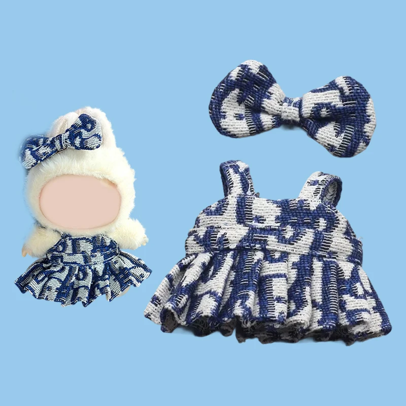 

For 17cm Labubu Monsters Outfit - Cartoon Strap & Bow Set | Cute Plush Doll Gift Decor Clothing Accessories DIY Designer Dress