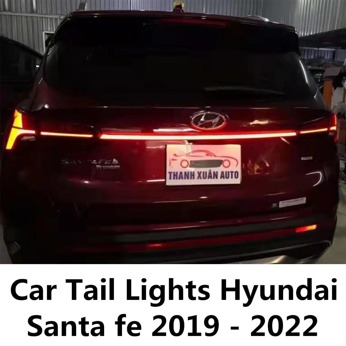 

Car Tail Lights Hyundai Santa fe 2019 - 2022 LED Taillight Rear Tail Lamp Dynamic Turn Car Rear Lamp LED Through Taillights