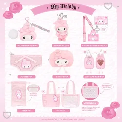 New for August 2024 Sanrio Star Series Melody Kuromi Plush Pendant Face Bag Handbag Card Sleeve Tote Bag Anime Toys for Girl