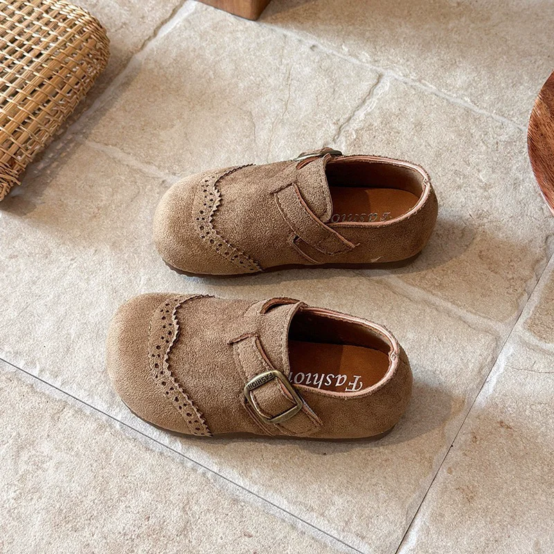 Kids Shoes Children Leather Flats Baby Girls Sole Brogue Performance Shoes for Boys Party Mary Jane Toddler Slip On Oxfords