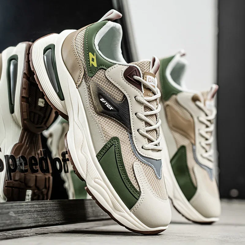 2025 Men Walking Shoes Flat Outdoor Jogging Mesh Sports Breathable Wear-resistant Comfortale Casual Tennis Shoes for Men