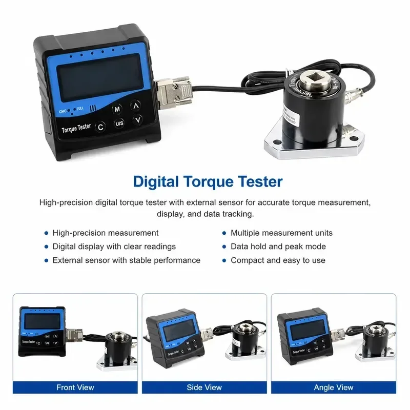 0.5-2200Nm Digital Torque Meter Protable Wrench Tester for Calibrate Load Cell and Tighten Force