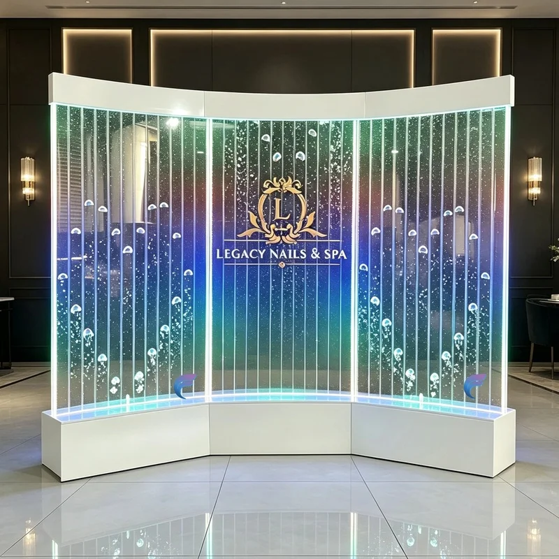 custom.Digital Controlled Acrylic Bubble Wall Color Changing Light Dancing Bubble Wall Divider Commercial Home Decor Fount