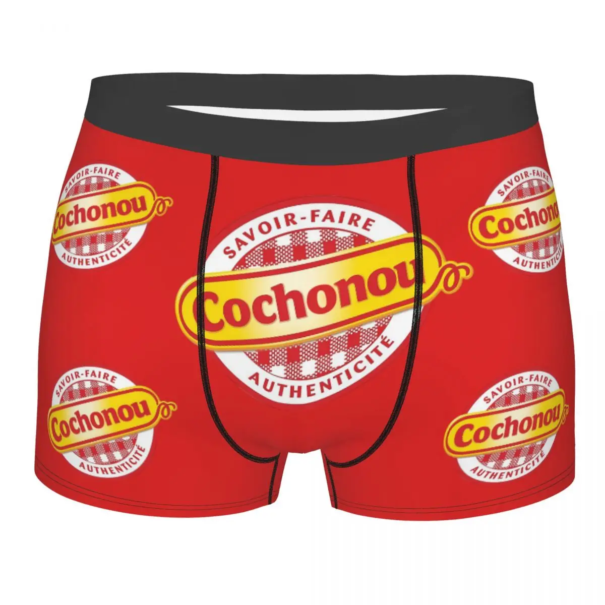 COCHONOU Men's Long Underwear Valentine's Day Gift Boxer Shorts Panties Breathable Underpants for Homme